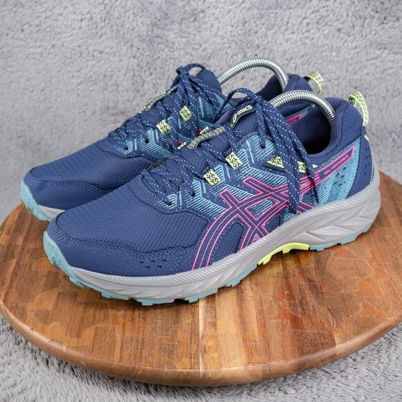 ASICS GEL-VENTURE 7 Womens Sz 11 Trail Running Sneakers Blue Pink Grey 1012A476 - Picture 4 of 11